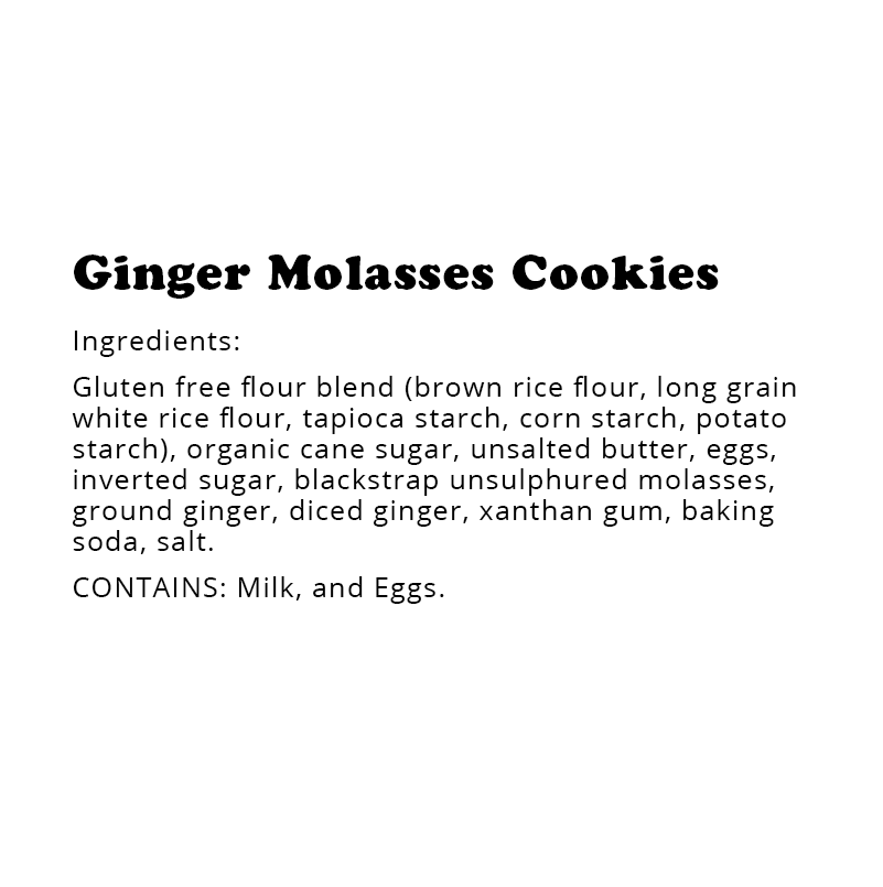 Gluten-Free Ginger Molasses Cookie, Individually Wrapped, Bakery (12 Pack)