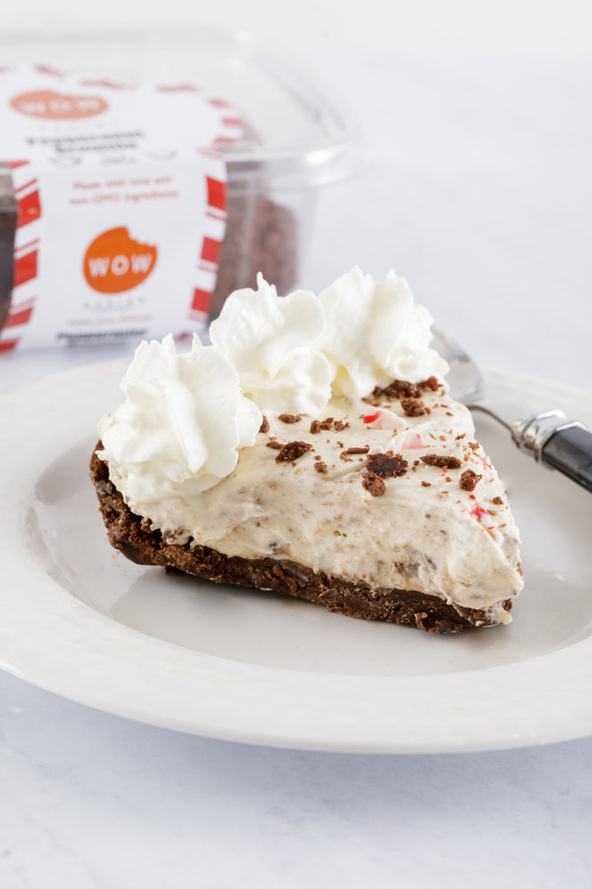 WOW Baking Company Gluten Free Whipped Peppermint Brownie Pie