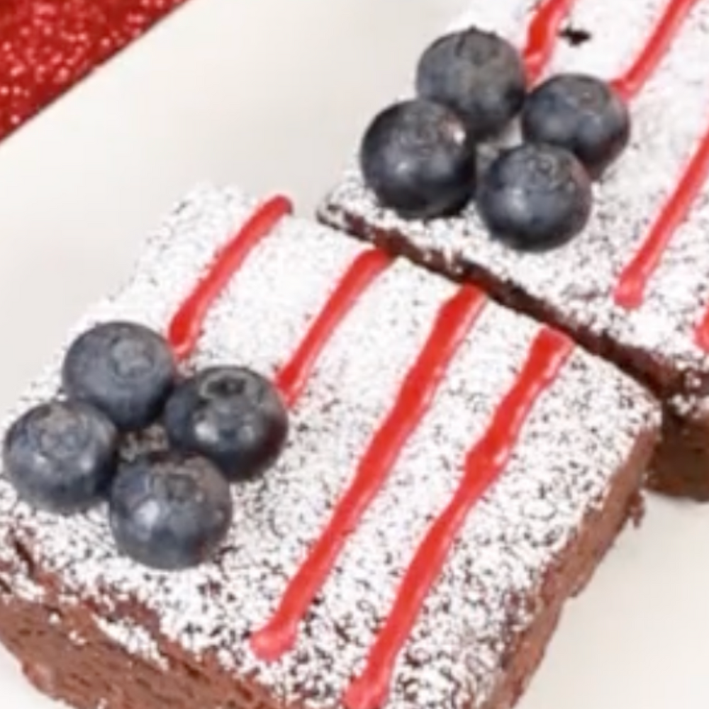 Red, White and Blueberry Chocolate Brownies