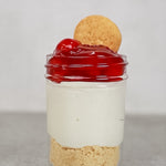 No Bake Cherry Cheesecake in a Jar