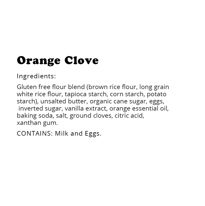 Gluten-Free Orange Clove Cookies Shelf Stable Pouches (6 Pack)
