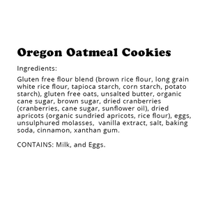 Gluten-Free Oregon Oatmeal Cookie, Individually Wrapped, Bakery (12 Pack)
