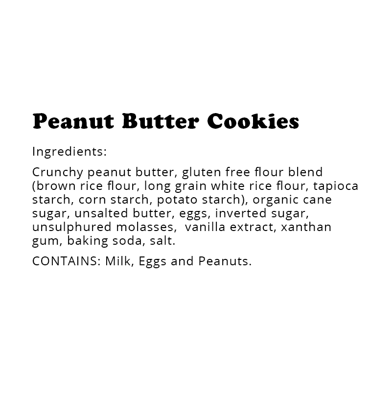 Gluten-Free Peanut Butter Cookie Individually Wrapped, Shelf Stable (12 Pack)
