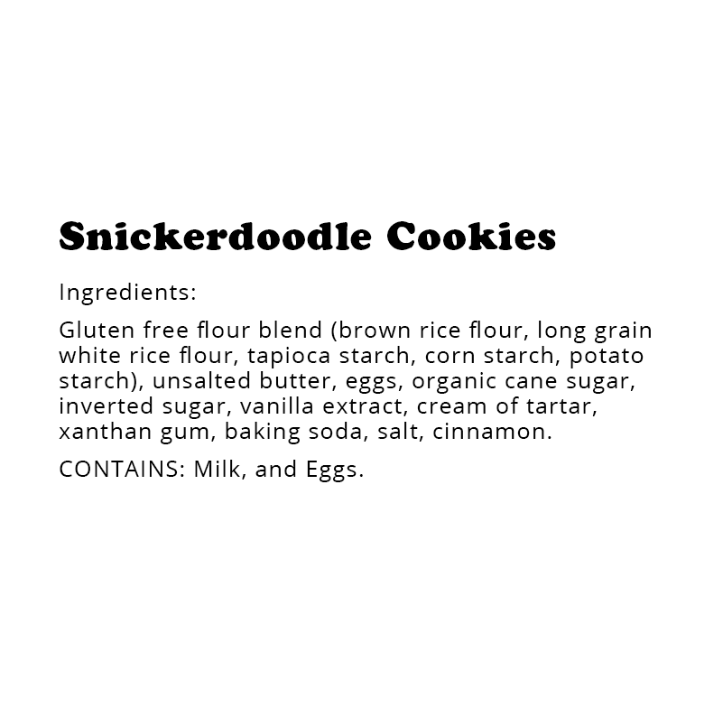 Gluten-Free Snickerdoodle Cookies Shelf Stable Pouch (6 Pack)