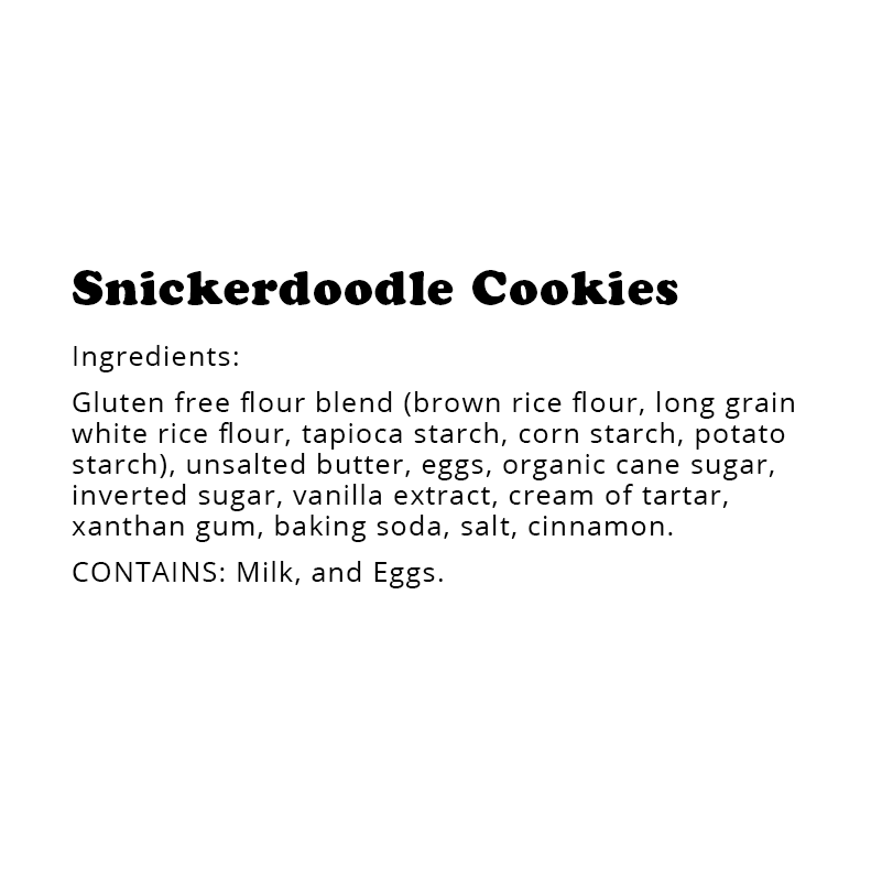 Gluten-Free Snickerdoodle Cookies Shelf Stable 5 oz Pouch (6 Pack)