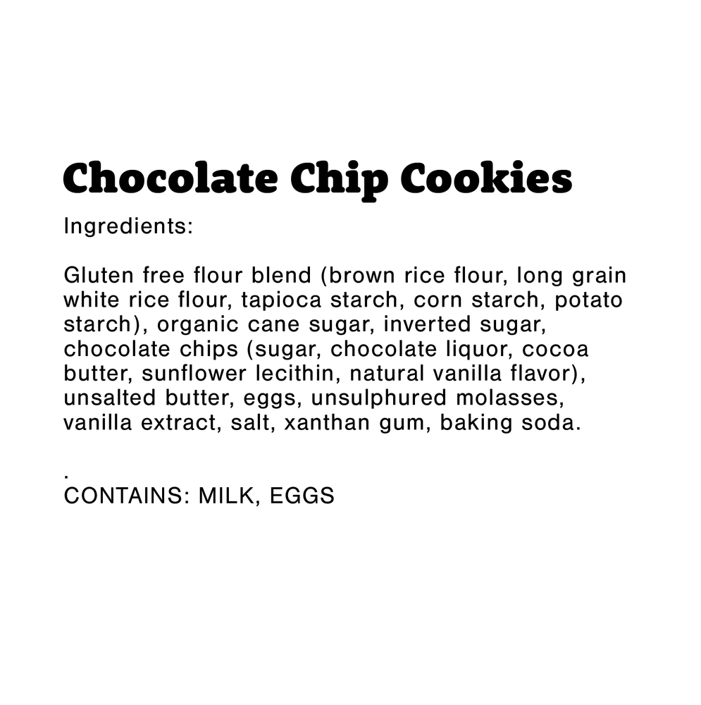 Gluten-Free Chocolate Chip Cookie, Individually Wrapped, Bakery (12 Pack)