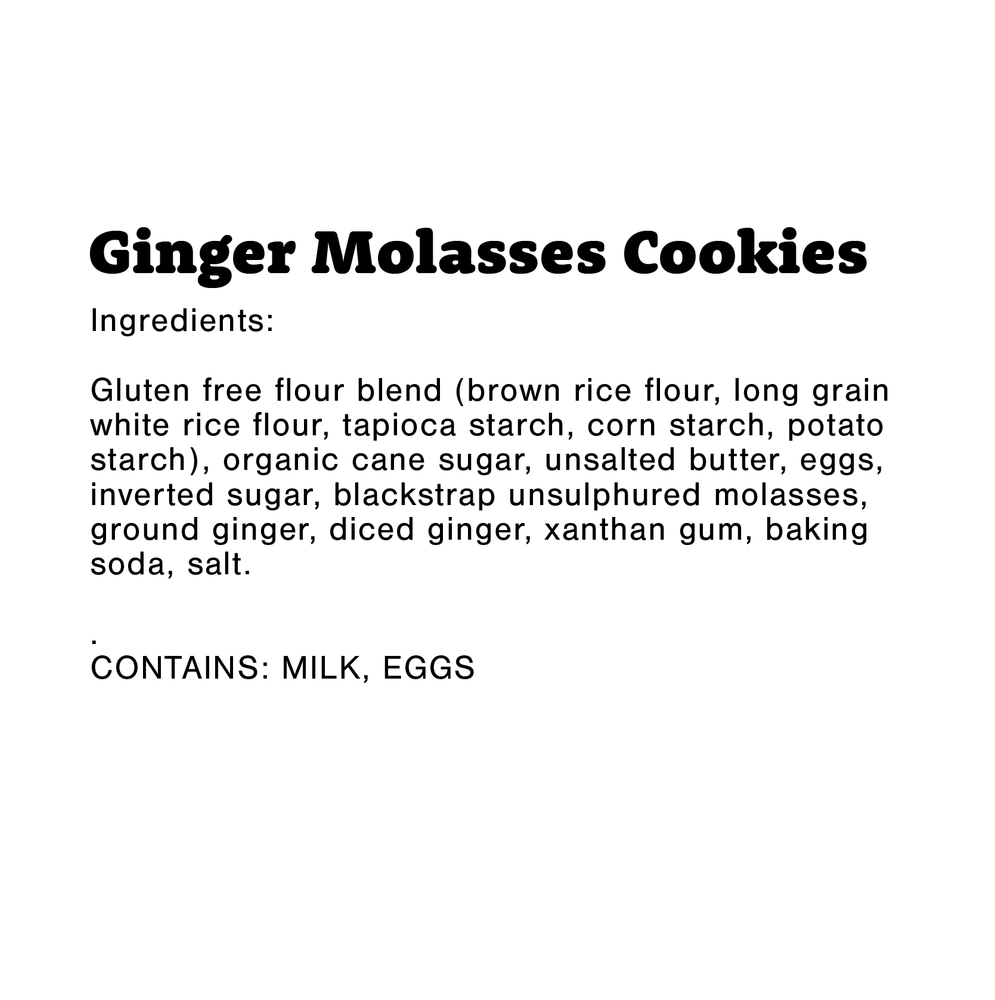 Gluten-Free Ginger Molasses Cookies Bakery Tub (6 Pack)