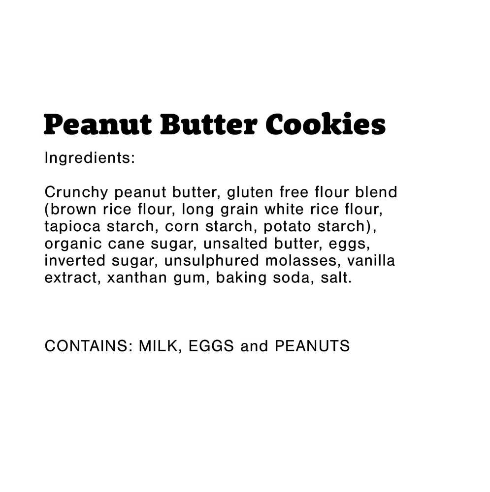 Gluten-Free Peanut Butter Cookie Individually Wrapped, Shelf Stable (12 Pack)