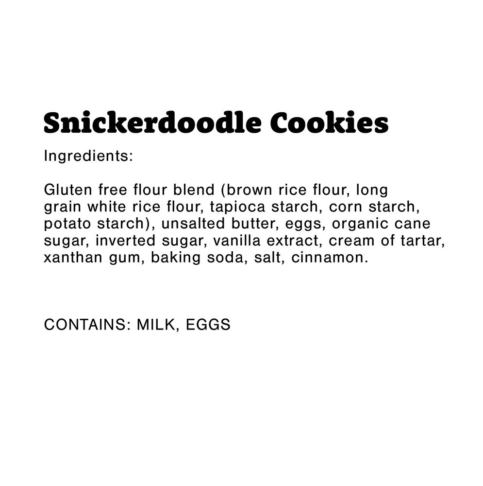 Gluten-Free Snickerdoodle Cookies Bakery Tub (6 Pack)