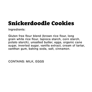 Gluten-Free Snickerdoodle Cookie Individually Wrapped, Shelf Stable (12 Pack)