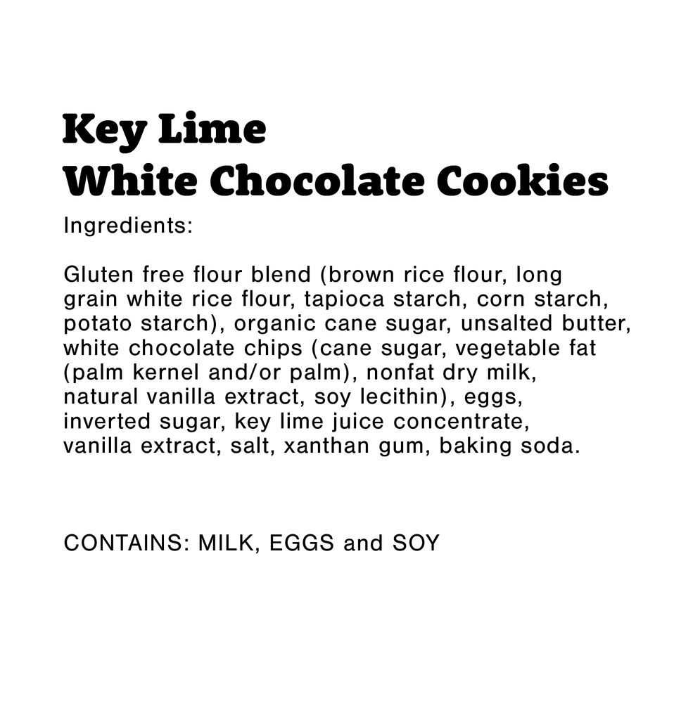 1oz Gluten-Free Key Lime White Chocolate Cookie (Case of 48)