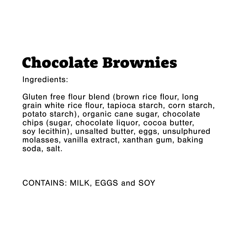 Gluten-Free Chocolate Brownies Bakery Tubs (6 Pack)