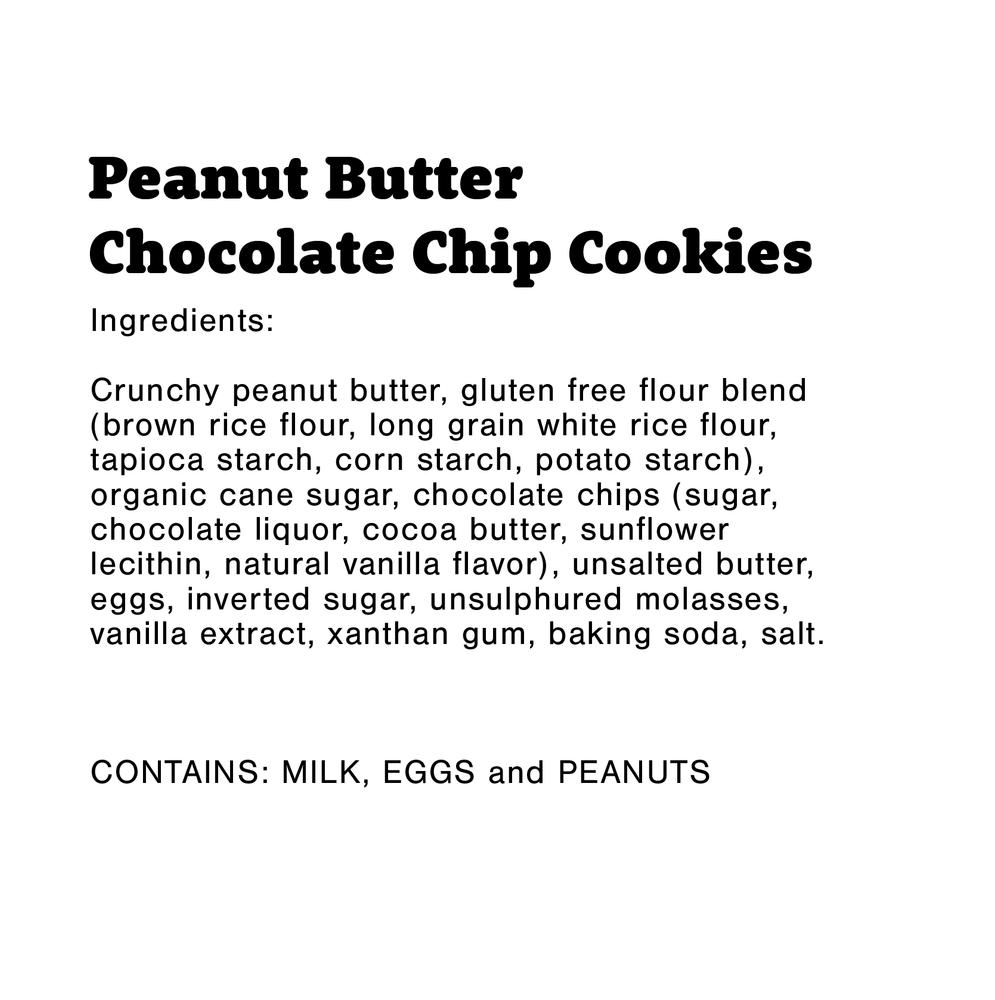 Gluten-Free Peanut Butter Chocolate Chip Cookie, Individually Wrapped, Bakery (12 Pack)