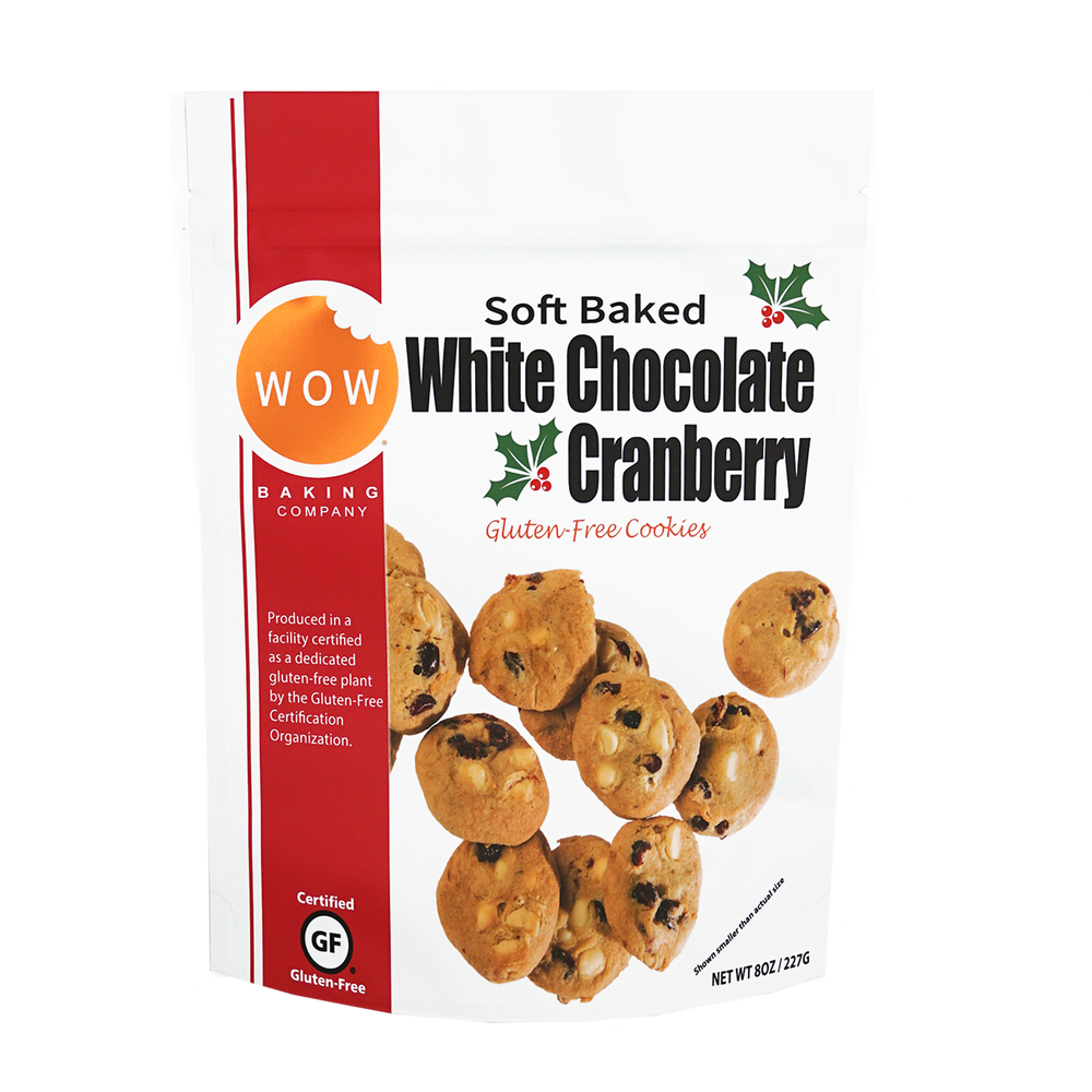 
            
                Load image into Gallery viewer, Gluten-Free White Chocolate Cranberry Cookies Shelf Stable Pouch (3 pack)
            
        
